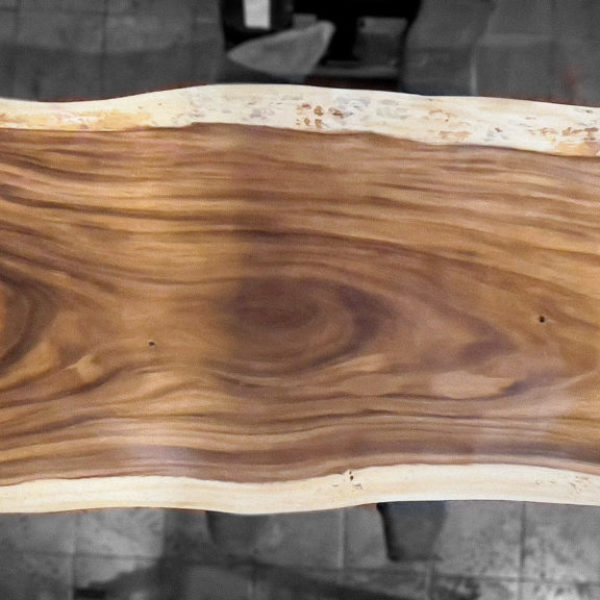 (Imagen real) Mesa de madera de suar de 180x90-88-86 y 9.5 de grosor