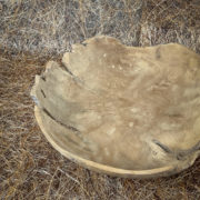 Bol de madera artesana de árbol de Teca, acabado natural (35-40cm) 