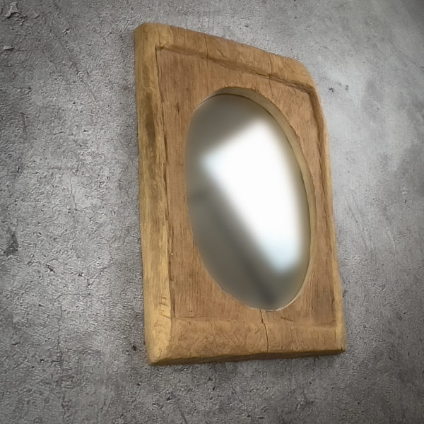 Espejo de madera de teca rústica antigua de 48x74x5cm