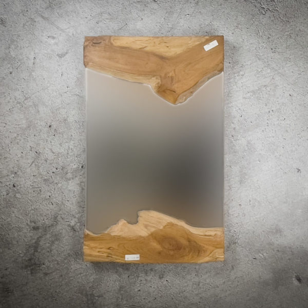 Espejo decorativo de madera de Teca de 80x50cm