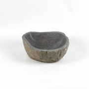 Lavabo pequeño de piedra de rio. Pica de baño (imagen real). De 26 x 26cm | Baños de piedra bonitos en mirococo.com