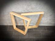 Patas de mesa trapezoidales de 50/71x69x8cm de madera de Suar (al natural) para DIY