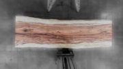 **Imagen real** Mesa de madera de Suar de UNA PIEZA de 350x110/95 y 8 cm de grosor