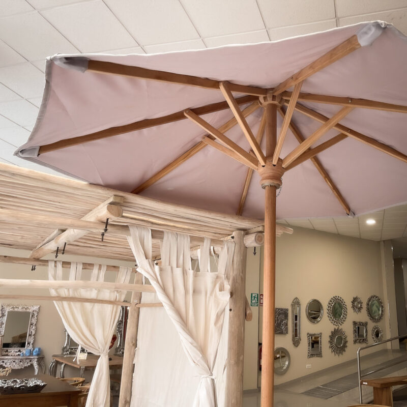 Sombrilla de TECA con tejido Suntech de 200cm ø