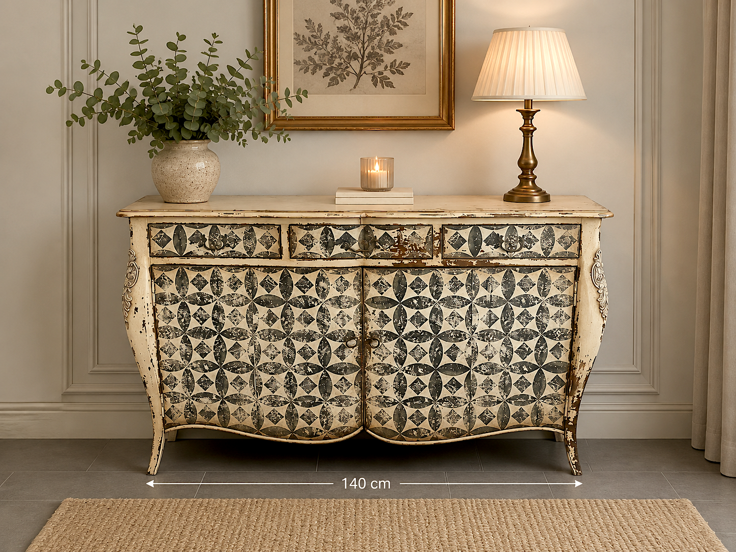 Aparador vintage bombay geometrics 140 Aparador Bombay hojas de 140cm (ÚLTIMA UNIDAD)
