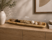 Centro de mesa decorativo de madera de Teca de 100cm