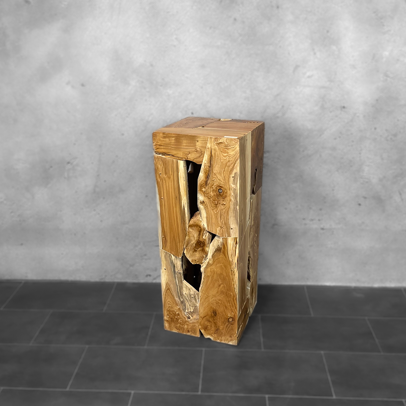 IMG_8054 Pieza decorativa de madera de Teca para lámpara o decoración
