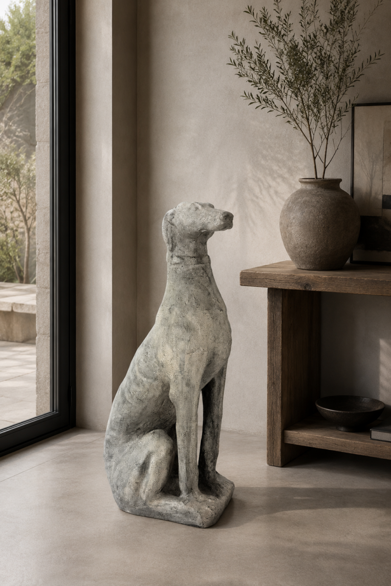 Perro Galgo decorativo grande de 110 cm