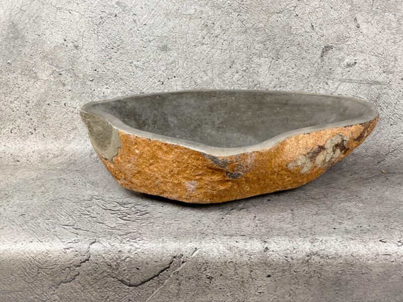 Lavabo natural gigante de piedra de rio (imagen real). De 69x36cm